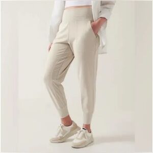 NWT Athleta Venice High Rise Jogger Pants Size XL Zip Pockets Abalone Mid Rise